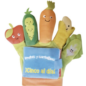 FRUTAS Y HORTALIZAS: ¡CINCO AL DÍA! (LIBRO GUANTE CON TÍTERES DE DEDO)