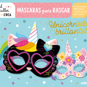 MÁSCARAS PARA RASCAR. UNICORNIOS BRILLANTES